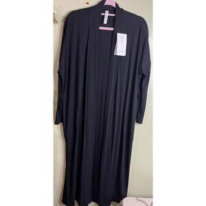 Athleta Modal Full Length Black Side pockets Robe, size xxs/ xs, MSRP $129